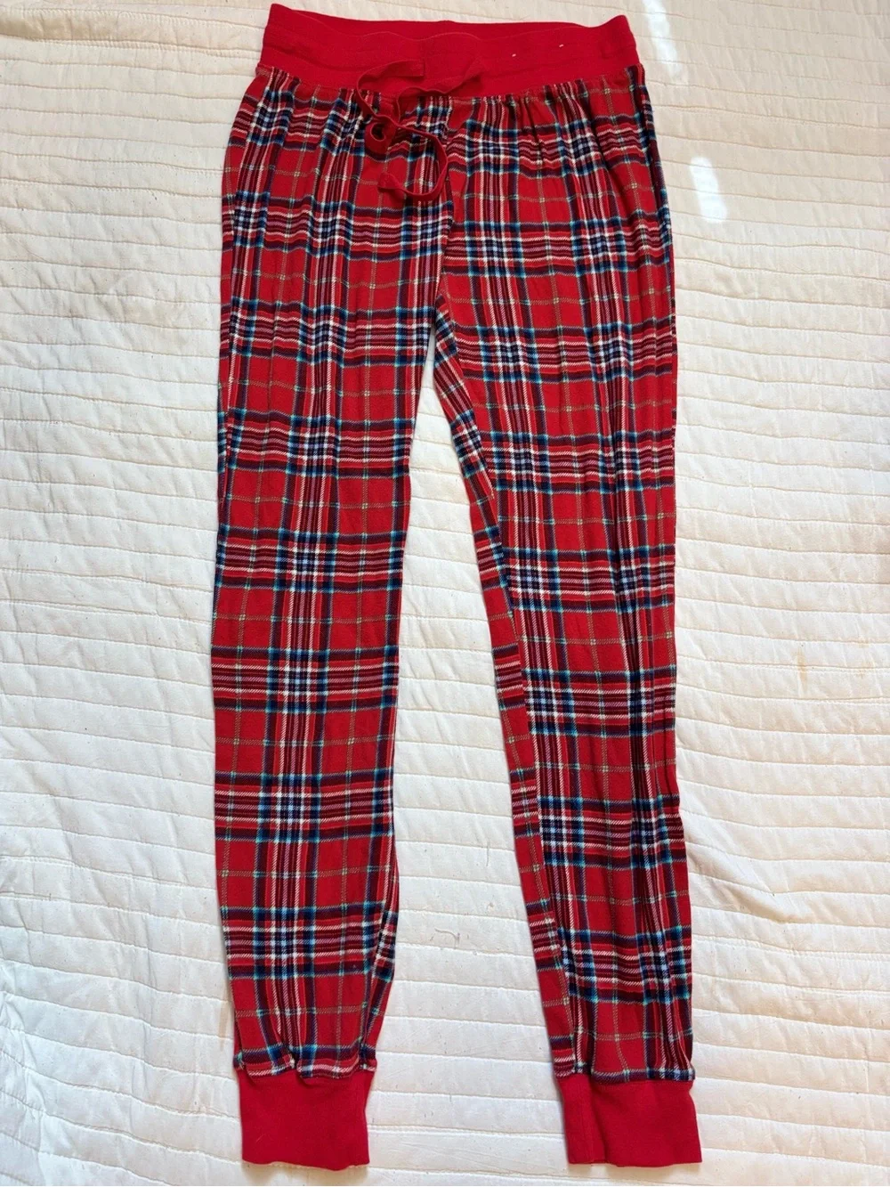 Wondershop Targe Red Holiday Plaid Matching Pajama Set=Top & Bottom Women's XS